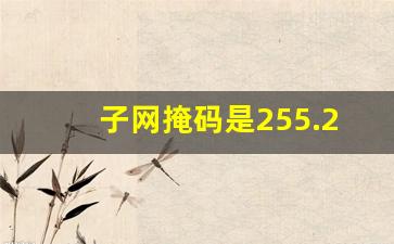 子网掩码是255.255.255.255