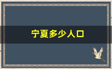 宁夏多少人口