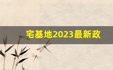 宅基地2023最新政策