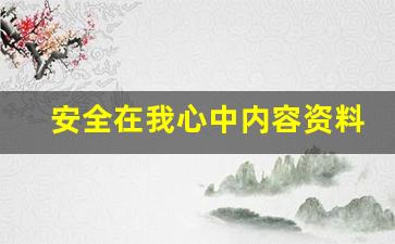 安全在我心中内容资料