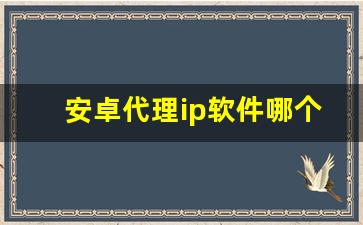 安卓代理ip软件哪个好