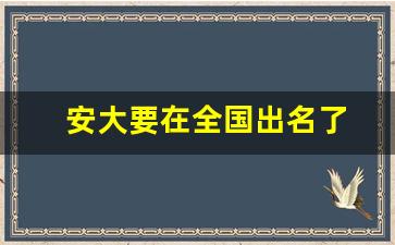 安大要在全国出名了