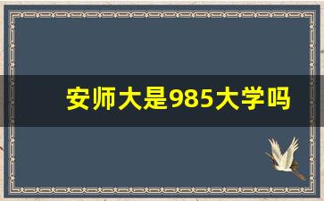 安师大是985大学吗