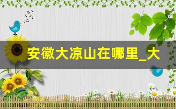 安徽大凉山在哪里_大凉山哪个省