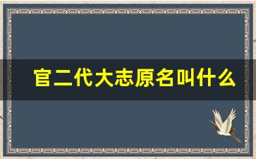 官二代大志原名叫什么_北京小贾真实身份