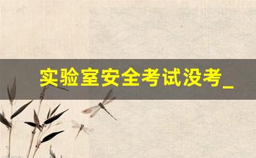 实验室安全考试没考_实验室安全考试补考有什么影响