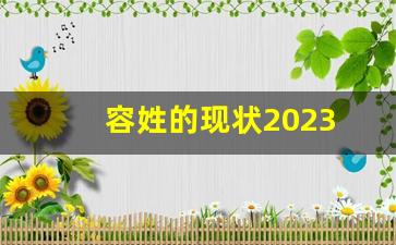 容姓的现状2023