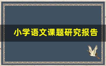 小学语文课题研究报告范文提纲_小学语文课题研究案例