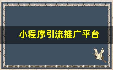 小程序引流推广平台