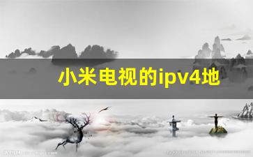 小米电视的ipv4地址从哪里找到