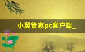 小翼管家pc客户端_小翼管家网页版