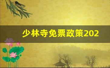 少林寺免票政策2023_少林寺白天几点去合适