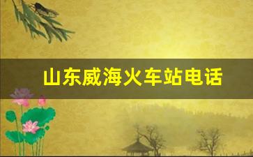 山东威海火车站电话