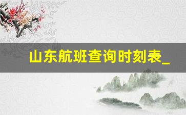 山东航班查询时刻表_济南遥墙机场飞机落地时间表