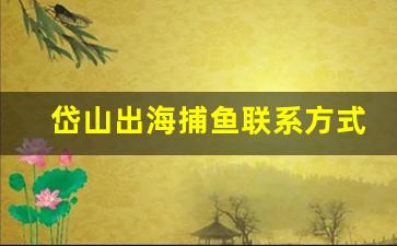 岱山出海捕鱼联系方式_岱山岛晚上抓螃蟹