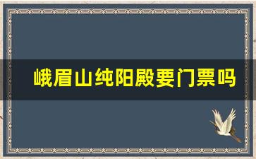 峨眉山纯阳殿要门票吗_峨眉山金顶酒店推荐