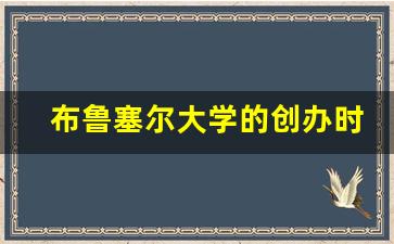 布鲁塞尔大学的创办时间_海德堡大学