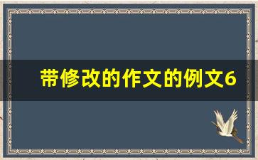 带修改的作文的例文600字_修改一篇作文