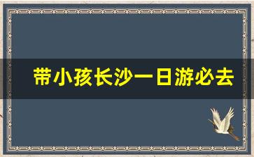 带小孩长沙一日游必去景点_长沙合适带小孩游玩的景点