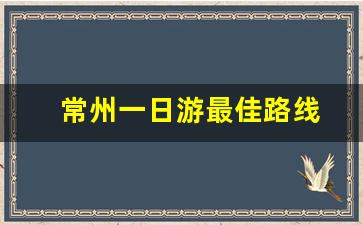 常州一日游最佳路线