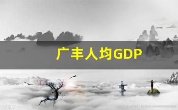 广丰人均GDP