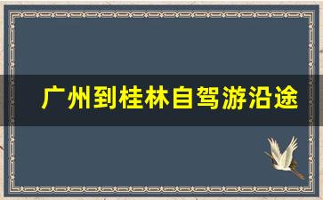 广州到桂林自驾游沿途景点_自驾桂林三天如何安排