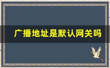 广播地址是默认网关吗