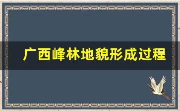 广西峰林地貌形成过程_广西地形地貌主要特征