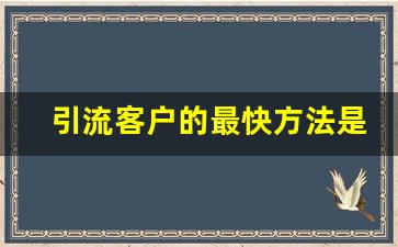 引流客户的最快方法是什么_销售给客户群发短信