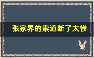 张家界的索道断了太惨了