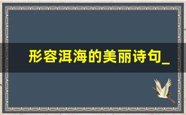 形容洱海的美丽诗句_关于云南洱海的诗句