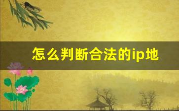 怎么判断合法的ip地址_ip地址是否合法