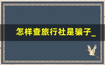 怎样查旅行社是骗子_云南最坑的旅行社有哪些