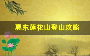 惠东莲花山登山攻略