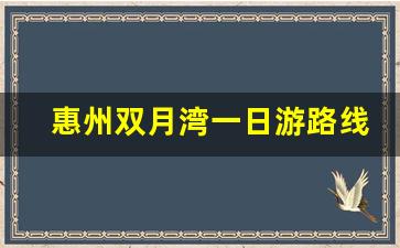 惠州双月湾一日游路线