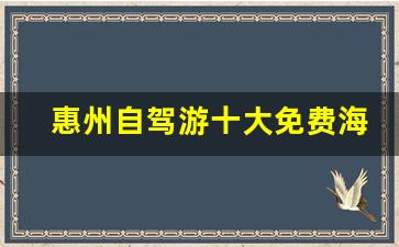 惠州自驾游十大免费海滩_惠州双月湾海滩收费吗