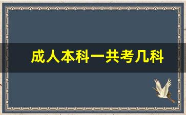 成人本科一共考几科