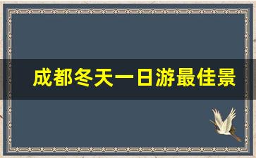 成都冬天一日游最佳景点