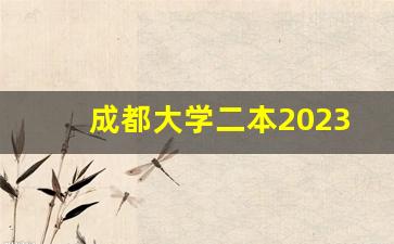 成都大学二本2023_2023成都二本大学有哪些