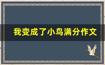 我变成了小鸟满分作文_假如我是什么满分作文