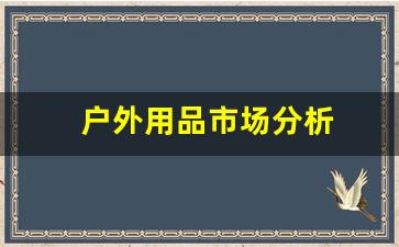 户外用品市场分析