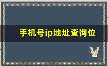 手机号ip地址查询位置