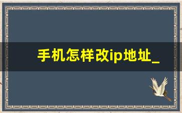 手机怎样改ip地址_海外代理ip