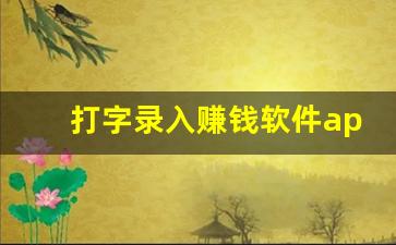 打字录入赚钱软件app_打字赚钱APP