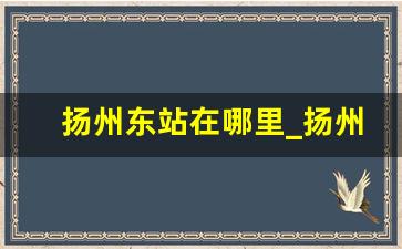 扬州东站在哪里_扬州东区是什么区