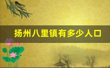 扬州八里镇有多少人口