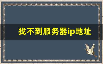 找不到服务器ip地址_电脑dns未响应怎么修复