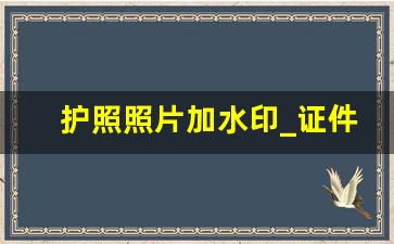 护照照片加水印_证件加水印还是否有效