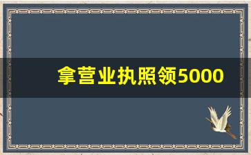 拿营业执照领5000元补贴