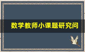 数学教师小课题研究问题库